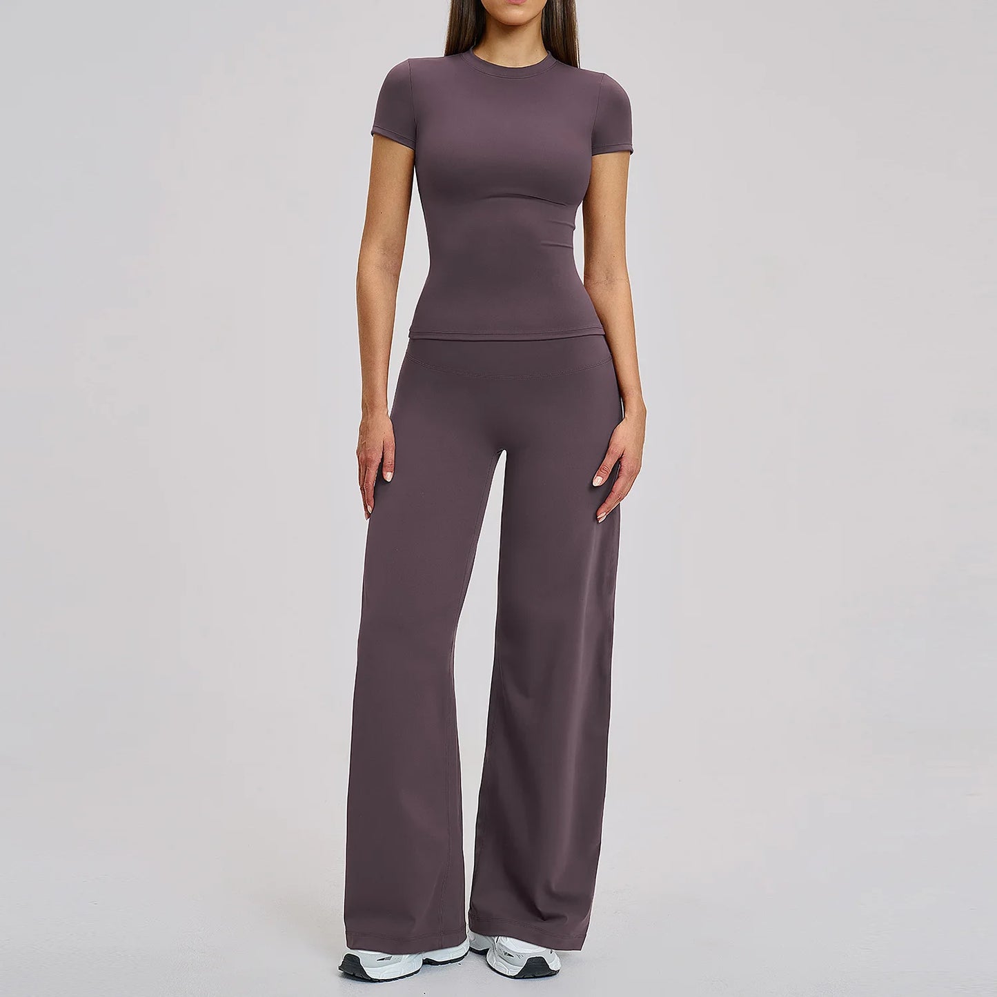 Women's Fitness Set Gym Tracksuit Breathable Sports Bra Flared Trousers Suit Workout Clothing Sportswear Female Athletic Wear