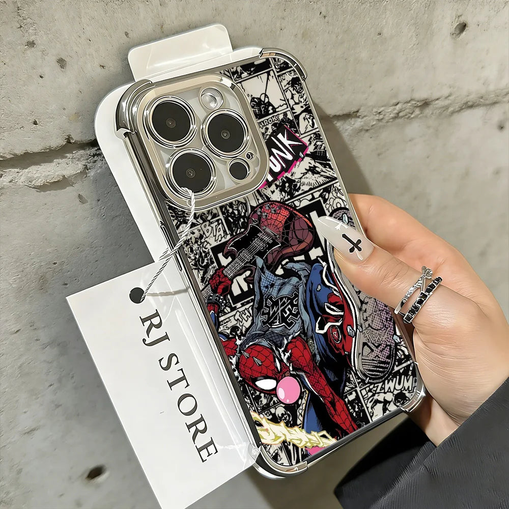 Cool Fashion Spidermans Phone Case For iPhone 17 17e 16e 16 15 14 13 12 11 Pro Max X XR XSMax 7 8 Mini Air Plus AntiFall Airabag