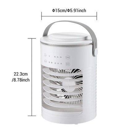 3 In 1 Fan AIr Conditioner Household Small Air Cooler LED Night Light Portable Humidifier Air Adjustment Fan Office Home Fan