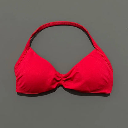 Impact Sports Bra - High Support Strappy Halter Bra With Removable Pads