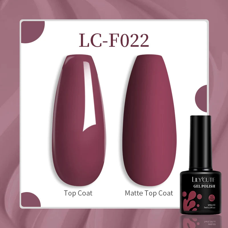 Gel Nail Polish - LILYCUTE UV Gel Varnish 7ML | Soak Off, Long Lasting Colors