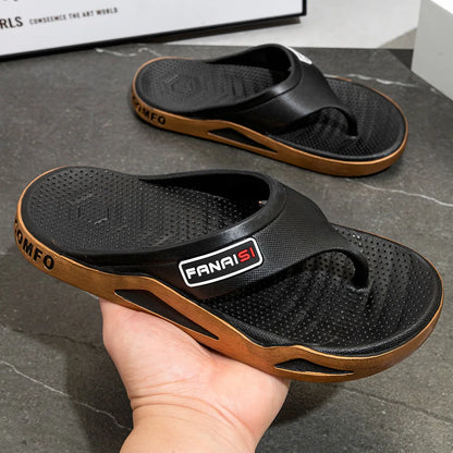 Summer Men's Slippers Fashion Indoor Bathroom Anti-slip Anti-odor Soft Sole Couple Sandals Comfort Outdoor Beach Flip Flops