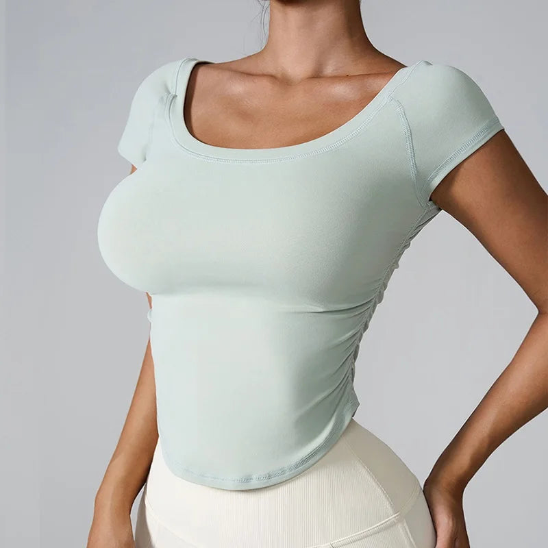 Women Yoga Shirts - Plus Size Sportswear Top | Breathable Quick Dry Fitness Workout Shirt