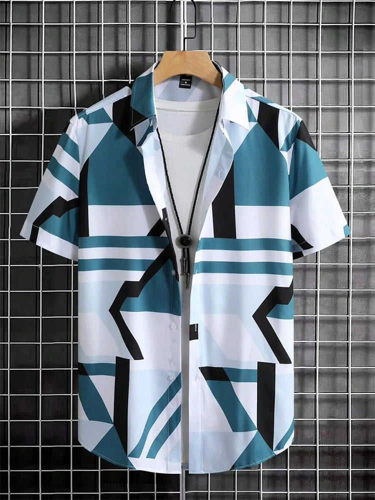 Hawaiian Men's Shirt Summer Outdoor Beach Men's Short-sleeved Shirt Urban Everyday Casual Men's Shirt Street Fashion Men's Shirt