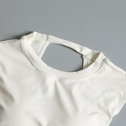 Backless Sports T-Shirt – Women's Slimming Yoga Top With Quick Dry Vest