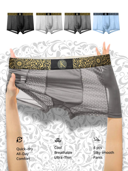 4pcs Men Underwear Boxers Pack Boxer Hombre Mens Traning Sexy Underpants Teenagers Boys Boxershorts Men Sports Comfy Men Boxers
