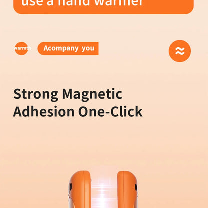 Magnetic Hand Warmer Rechargeable - 4 Colors (Orange/Pink/White/Black) Fast Heating 2-in-1 Pocket Heater for Winter Outdoor