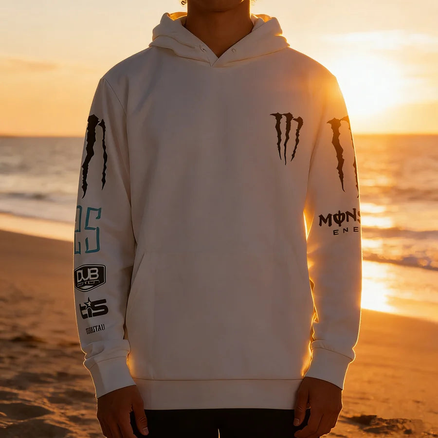 Monster Energy Hoodies – Charcoal Gray Streetwear Pullover For Men & Women