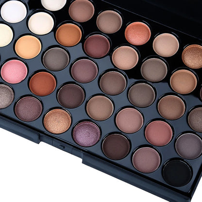 40 Colors Glitter Eyeshadow Palette Matte Waterproof Long Lasting Pressed Powder Earth Tone Women Eye Makeup Palette Cosmetics