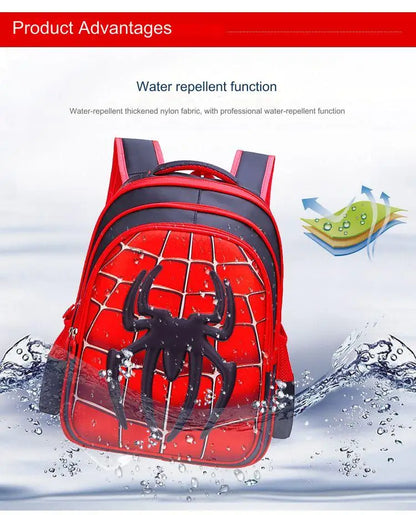 3D Kids Backpack - Durable Spider King Design - ZOOMNSTORE