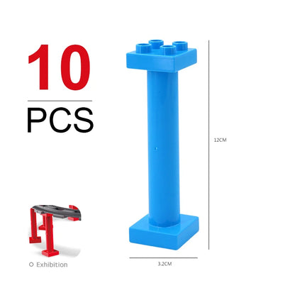 Kids Train Track Blocks – DIY Railway Toy Set With Large Plastic Bricks & STEM Gift