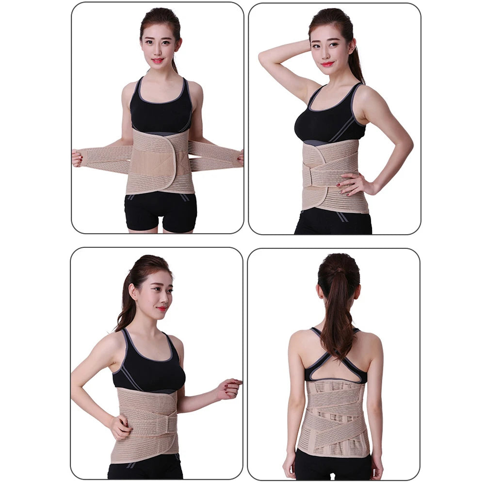 Orthopedic Posture Corrector Brace Elastic Adjustable Lower Back Support Waist Trimmer Belt Lumbar Support Belt for Men Women