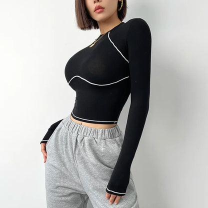 Women Yoga Shirt - Breathable Long Sleeve Blouse | Fitness Crop Top Workout Sportswear