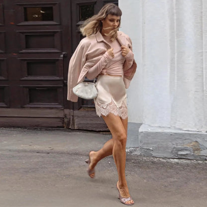 Vintage Suede Green Bomber Jacket Women Loose Lapel Full Sleeve Zipper Commute Coat 2025 Autumn Lady High Street All-match Coats