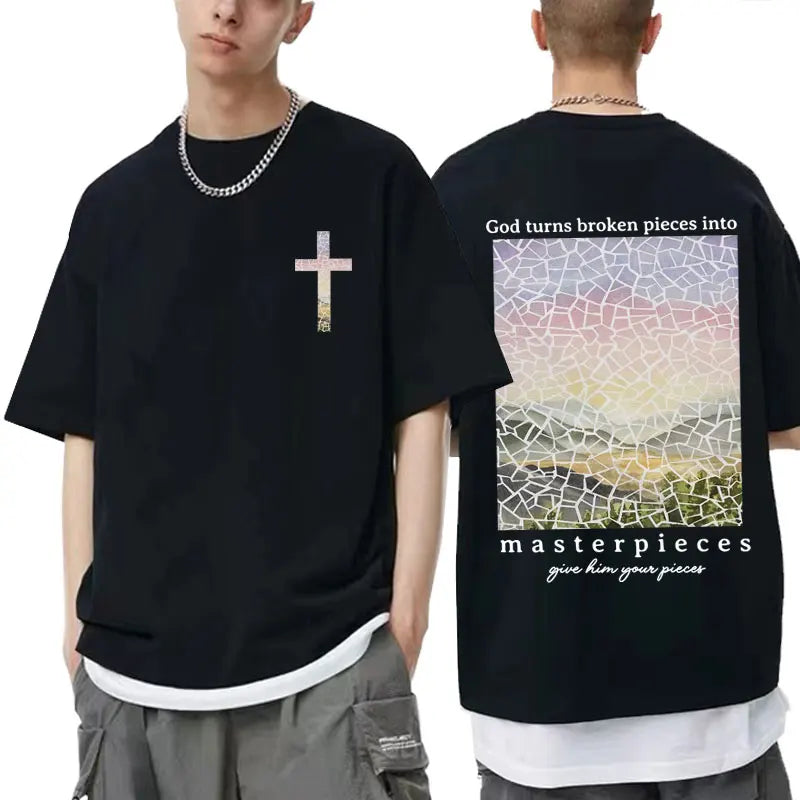 Faith Over Fear Dove T-Shirt - Casual Oversized Cotton Tee for Men  Women - ZOOMNSTORE