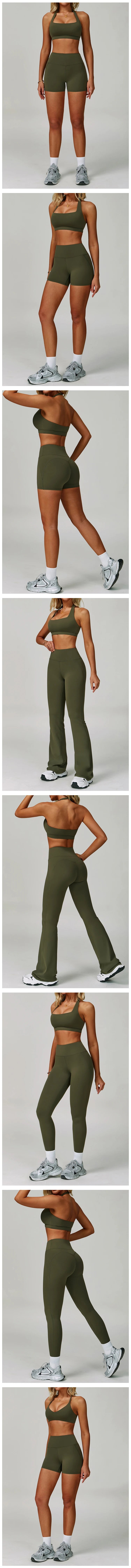 Yoga Set Women's Sportswear Yoga Suit Sports Top High Waist Leggings Two Piece Workout Clothes Fitness Gym Sets Athletic Wear