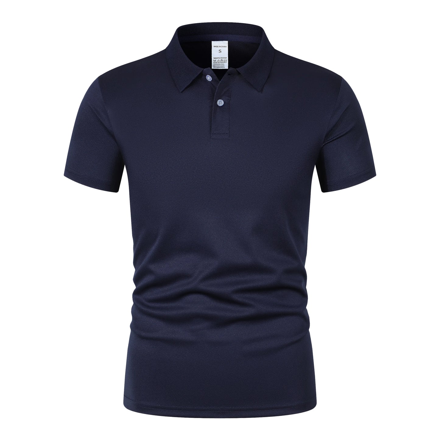 Solid color polo shirt ultra-light men's quick-drying breathable sweat-wicking shirt suitable for fitness gym and running