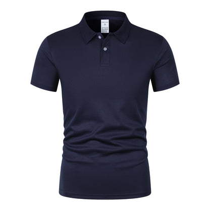 Solid color polo shirt ultra-light men's quick-drying breathable sweat-wicking shirt suitable for fitness gym and running