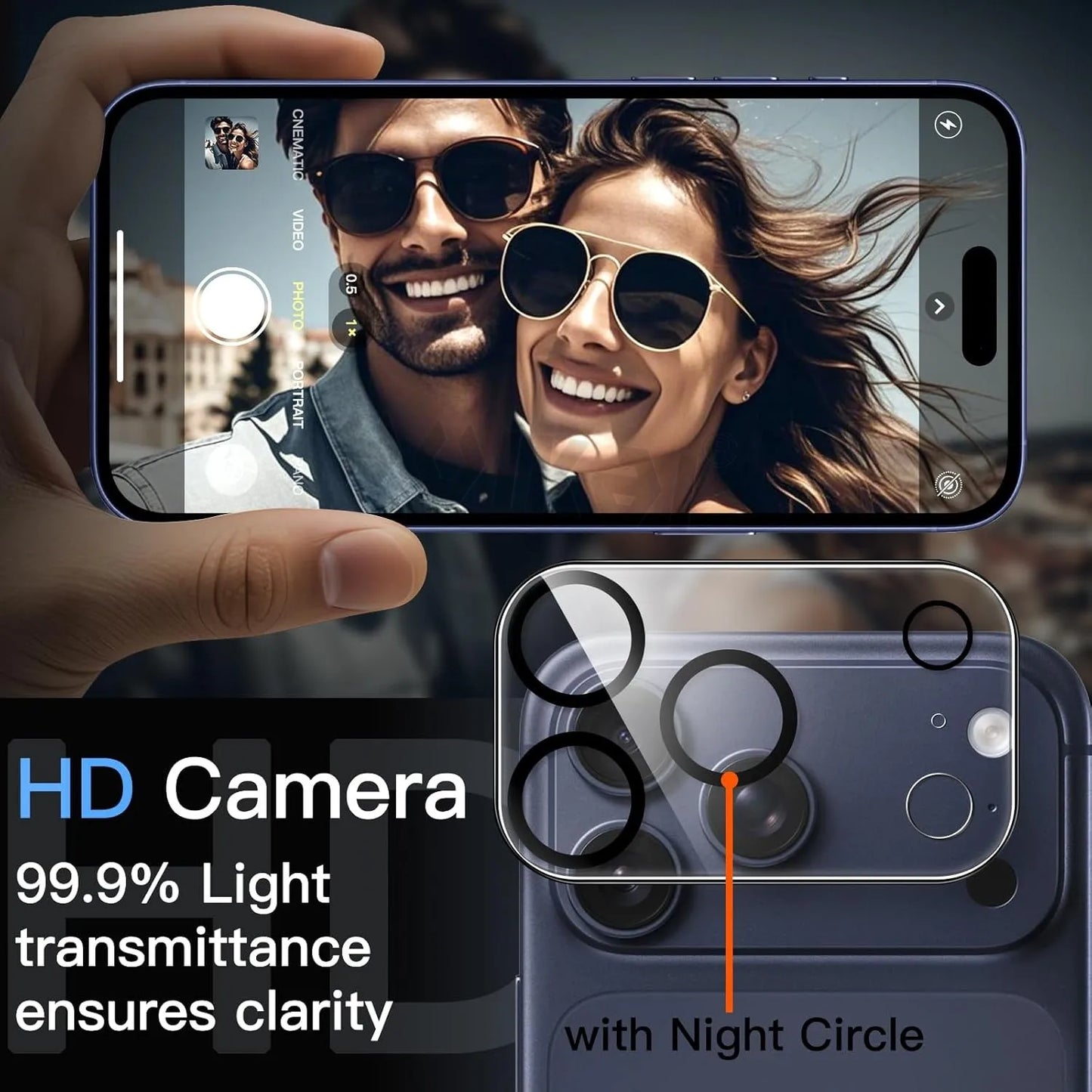 3 Pack For iPhone 17 Pro Max iPhone 17 Pro Camera Lens Protector Drop Protection Friendly 9H Transparent Tempered Cover Screen