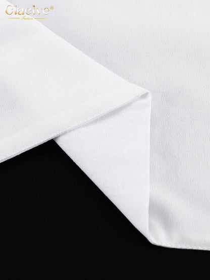 Clacive Summer White Linen Two Piece Set For Women 2023 Fashion Sleeveless Tank Top New In Matching High Waist Wide Pants Set