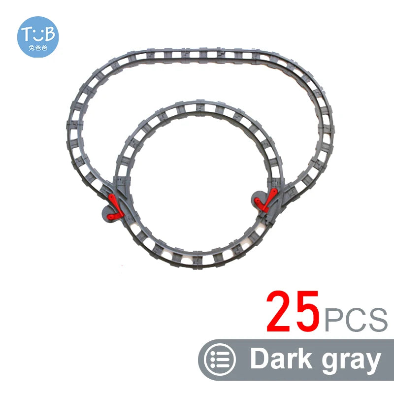 Kids Train Track Blocks – DIY Railway Toy Set With Large Plastic Bricks & STEM Gift