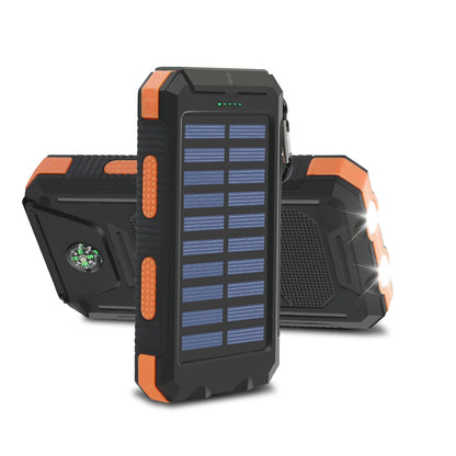 20000mAh Solar Power Bank Large Capacity Portable Outdoor Fast Charging Built-in Li-polymer Battery LDE Light for iphone Samsung