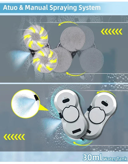 Smart Window Cleaning Robot - Automatic Glass Washer  Vacuum