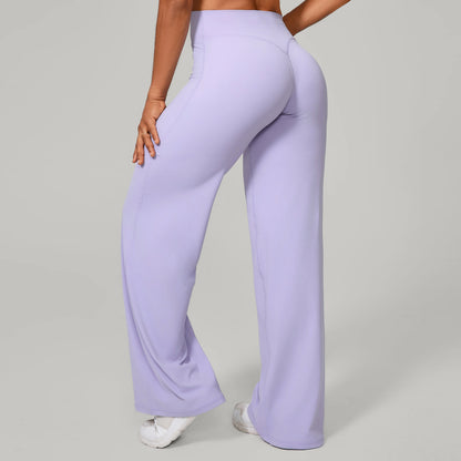 Women Yoga Pants – Soft Stretchy Fabric Full Length Leggings With Elastic Waist