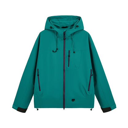 Waterproof Hiking Jacket – Lightweight Polyester Windbreaker With Storm Hood