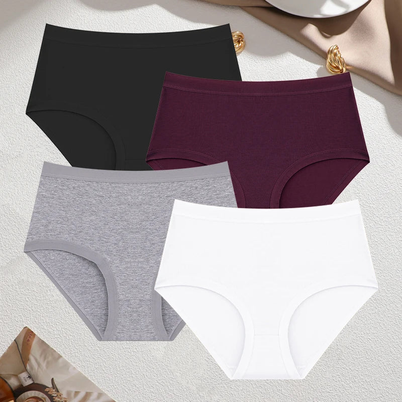 Cotton Seamless Panties - High Waist Briefs With Elastic Waistband | Breathable Women Underwear