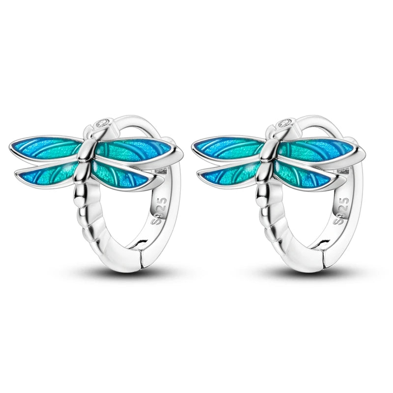 Sterling Silver Hoop Earrings – Zirconium Star Drop Style For Women’s Anniversary Jewelry Gift