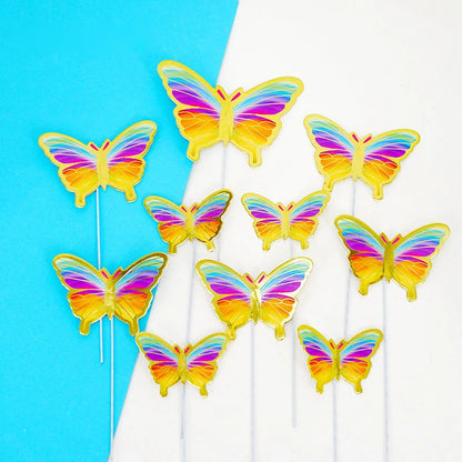 Butterfly Party Tableware Set - Disposable Plates Napkins Cups  Tablecloth for Baby Shower  Birthday
