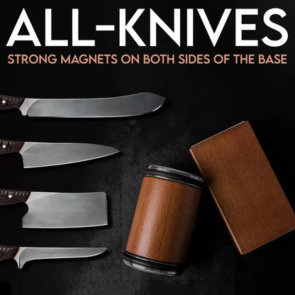 Rolling Knife Sharpener Kit – Diamond Stone with 15°/20° Angles & Magnetic Holder