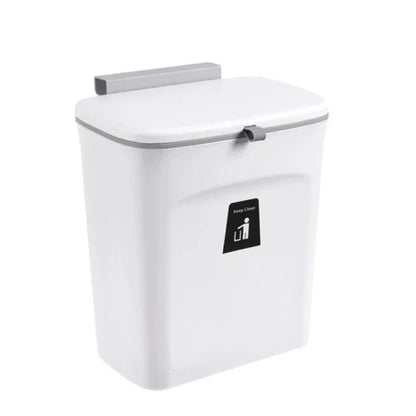 Wall Mounted Trash Can - 79L Hanging Waste Bin with Lid for Kitchen and Bathroom