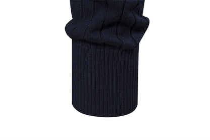 2023 New Autumn Zipper Pullover Sweaters for Men High Quality Warm Winter Stand Collar Cotton Knitted Sweater Men