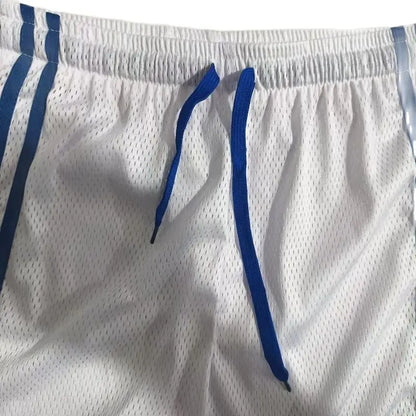 2025 new muscular fitness men's beach pants sports fitness casual quick dry hole breathable thin three-quarter pants men's sport