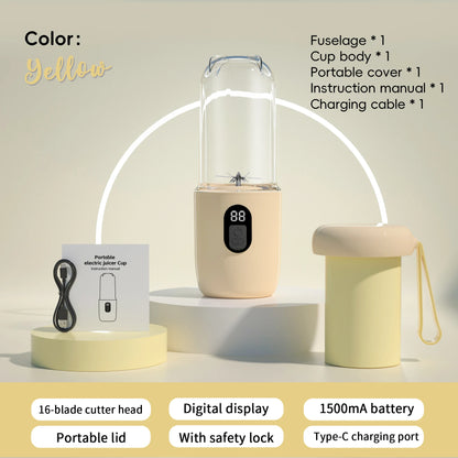 Portable USB Rechargeable Blender - Mini Juicer for Smoothies and Shakes