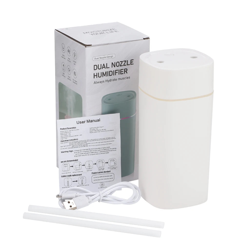 Portable USB Humidifier - 600ml Aroma Diffuser with Colorful Night Light for Home  Car