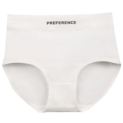 4Pcs/Set Women's High-Waist Cotton Briefs Tummy Control Panties Soft & Breathable Underwear Plus Size Comfort Lingerie M-XXL