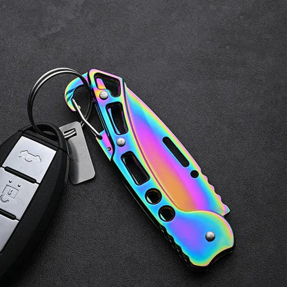 Folding Stainless Steel Fruit Knife - Non-Slip Outdoor Pocket Knife