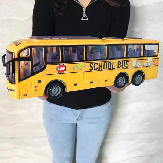 Remote Control Tour Bus - Electric School City Model with Lights for Kids - ZOOMNSTORE