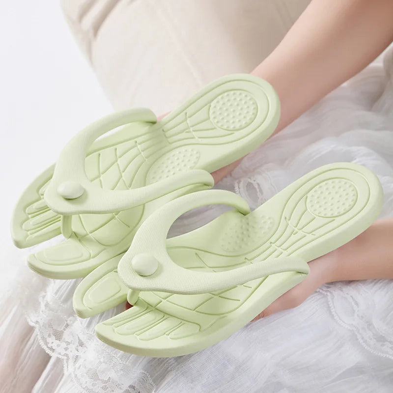 Hot Sale Men Travel Portable Flip-flops Folding Slippers Indoor And Outdoor Soft-soled Beach Hotel Couple Sandals Woman Slides