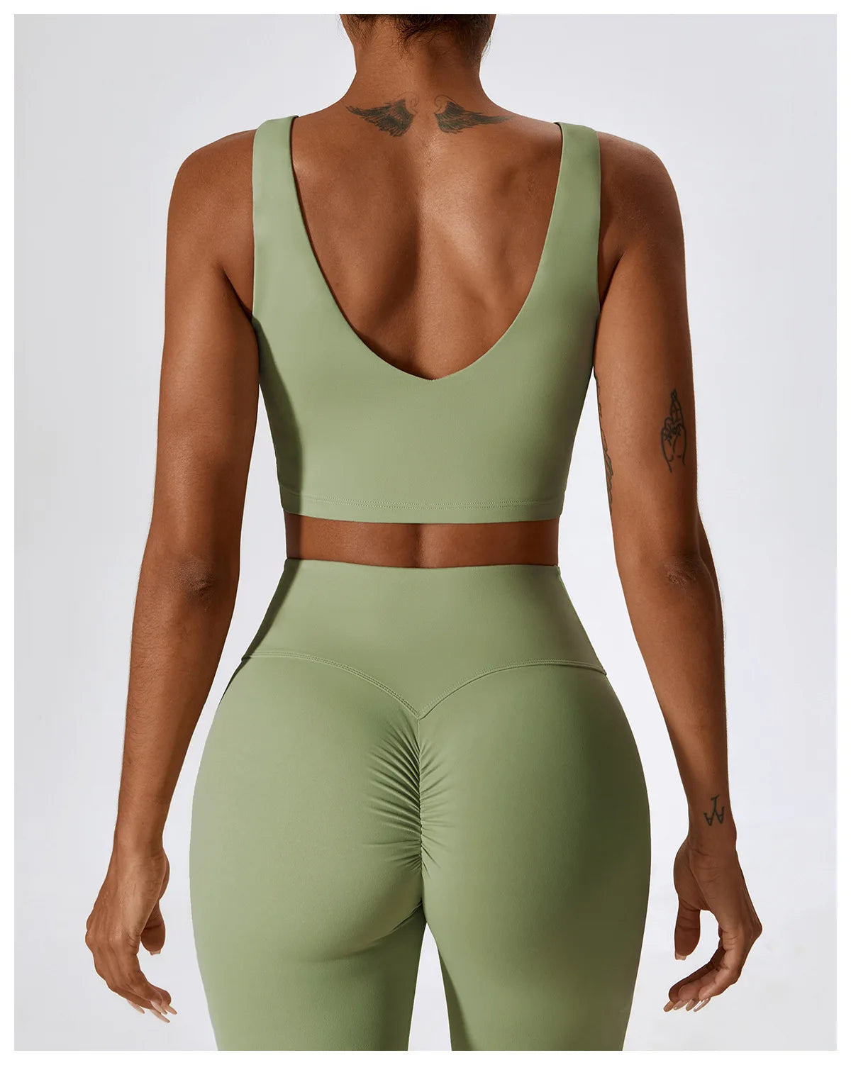 Women Yoga Set – Seamless Sportswear Gym Legging & Fitness Bra Crop Top