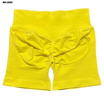 Women Sports Shorts - Low Waist Elastic Band Gym Biker Scrunch Fitness 4.5''