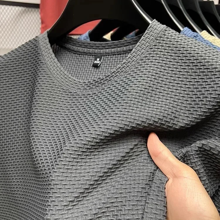 Men's Ice-Silk Mesh T-Shirt – Cool Breathable Summer Top