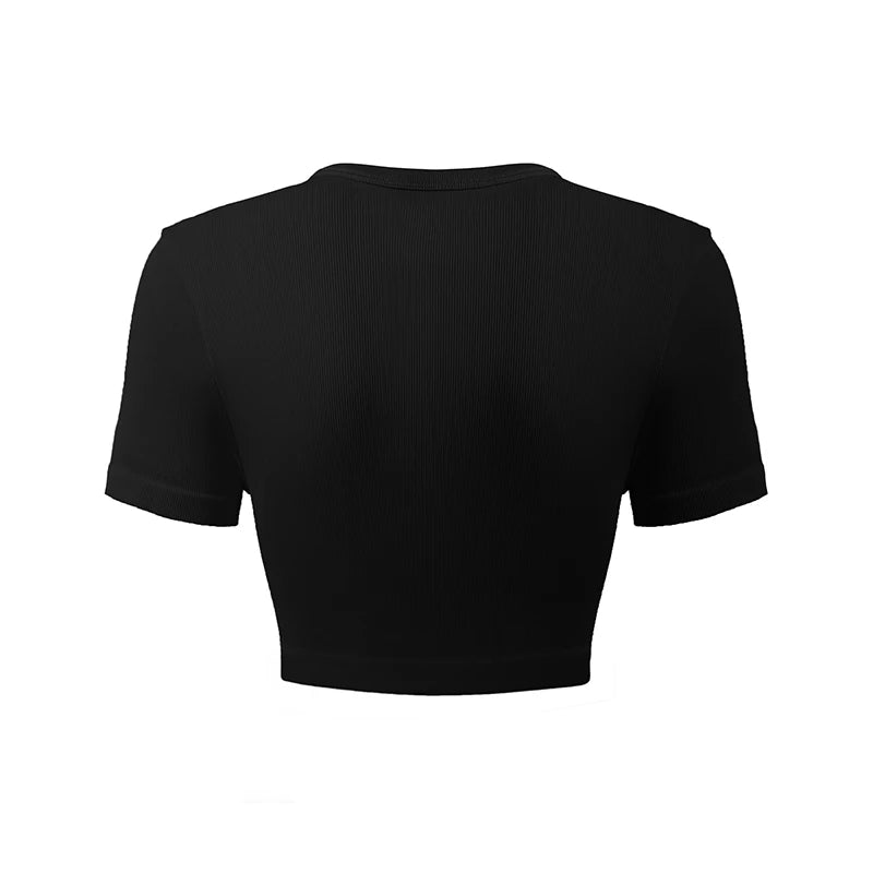 Women's Yoga Shirt - Breathable Seamless Knit Top | Quick Dry Fitness Wear