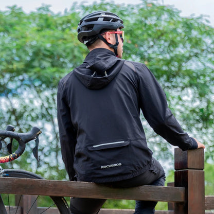ROCKBROS Men Cycling Jackets Spring Summer Breathable Quick Dry Bike Hooded Jacket MTB Road Sports Cycling Tops Coat Windbreak