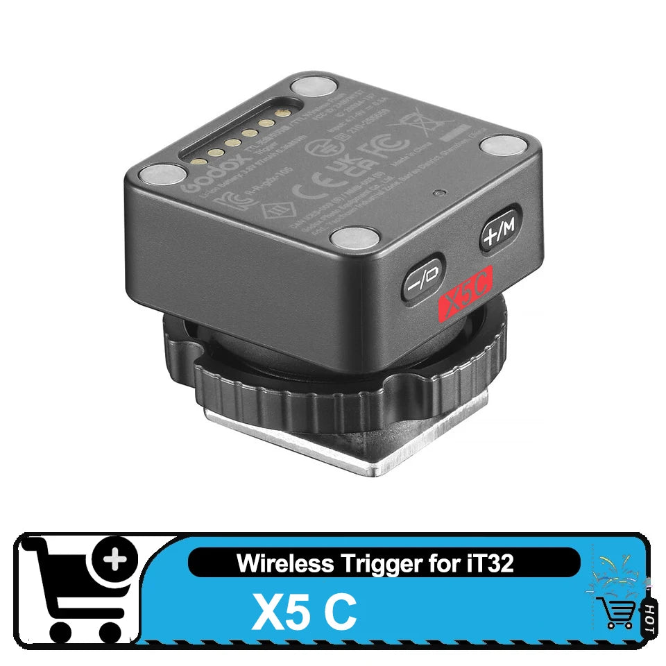 Godox IT32 IFlash Camera Flash TTL HSS Rotating Head on Camera Flash Light X5 C/S/N/F/O/L Wireless TTL Magnetic Flash Trigger