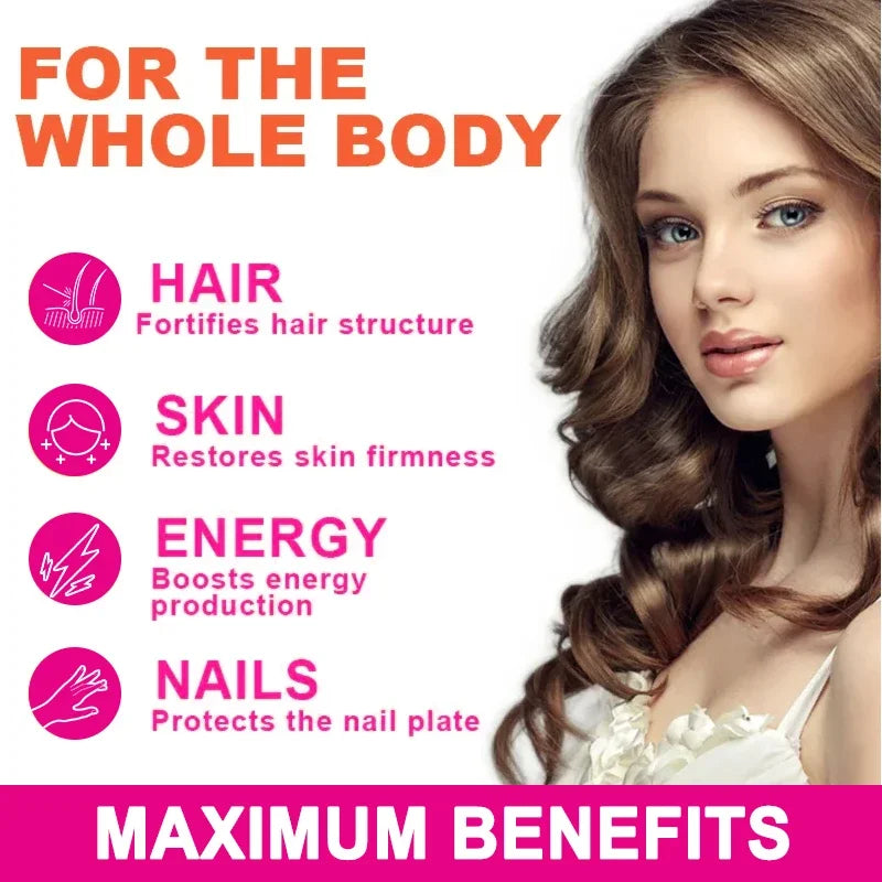 Kenofor 120 Hydrolyzed Collagen Capsules - Support Skin & Joint & Hair & Nail Health - Collagen Supplement