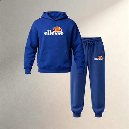 Men's Clothing Hoodies Sets 2 Pcs Autumn Winter Sport Casual Pullover Sweatshirts Tracksuit Fashion Warm Hoodie + Jogging Pants